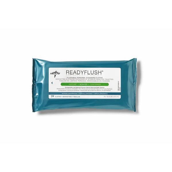 ReadyFlush 25x20cm Flushable Wipes Scented Pk24