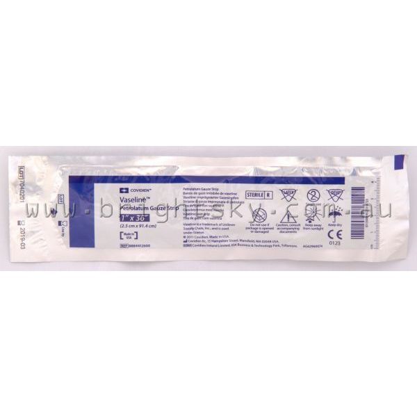 Vaseline Petroleum Gauze Sterile 2.5x91.4cm
