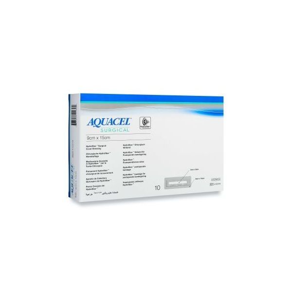 Aquacel Silver Surgical Cover Dressing 9x35cm Box 10