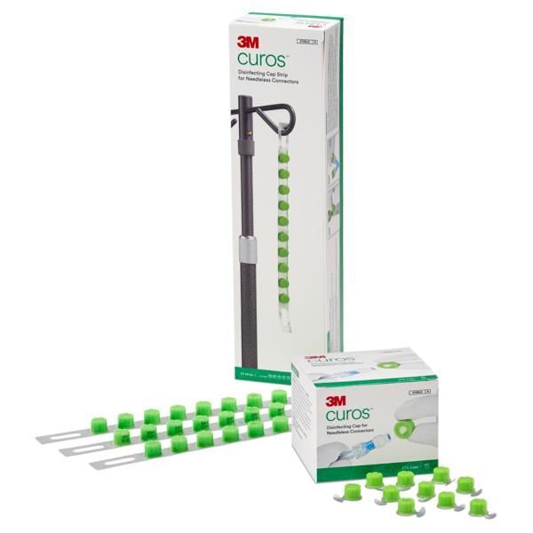 Curos Disinfecting Port Caps 10 Strip - Box 25 Strips