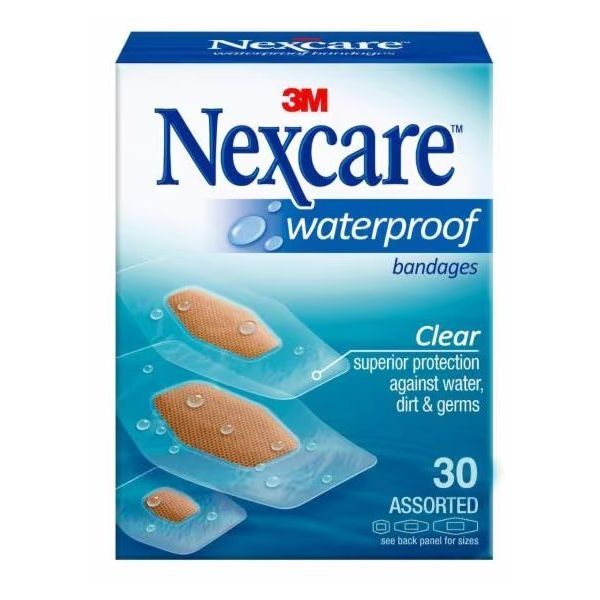 Nexcare Waterproof Bandage Assorted 30 Pack