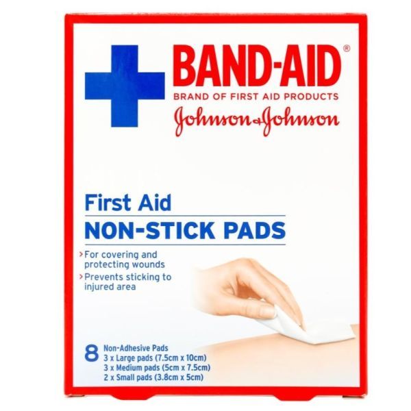 J And J Non Stick Pads Pk8