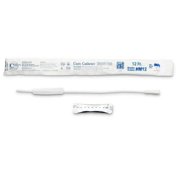 Cure Hydrophilic Catheter Male FG12 Box 30