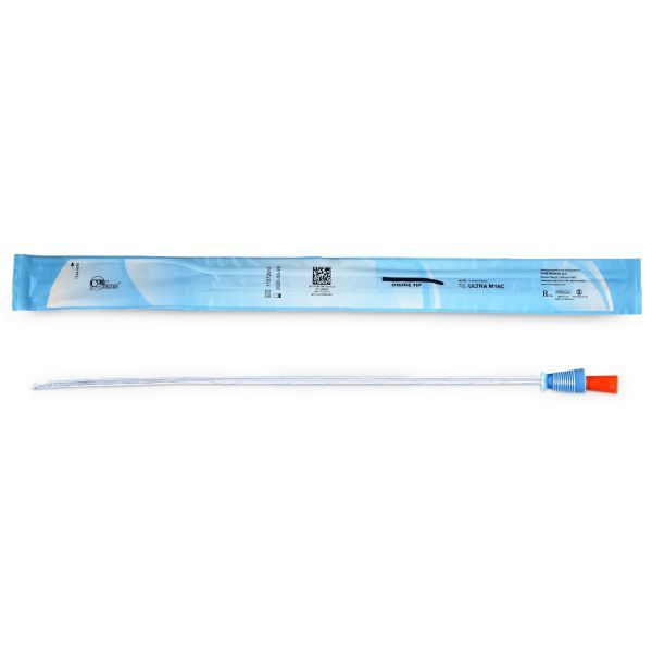 Cure Catheter Ultra Pre Lubricated Coude Tip FG16 Box 30