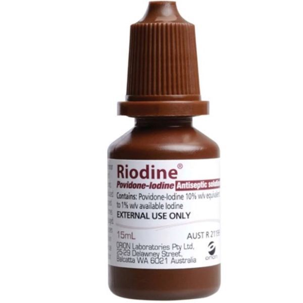 Riodine Povidone-Iodine Solution 10% Dropper 15mL