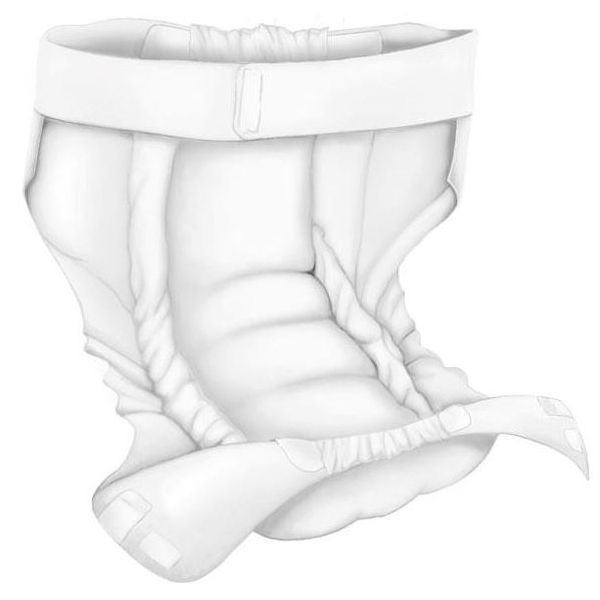 Abri-wing Large L2 Waist 90-135cm 2500ml Pk15