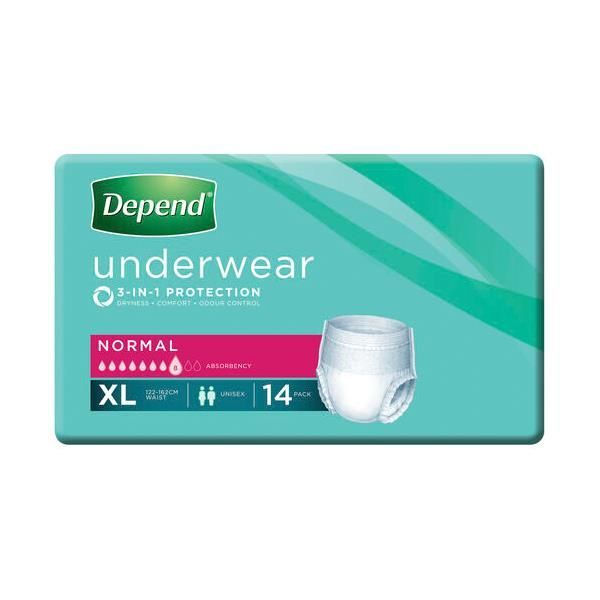 Depend Normal Unisex Underwear Extra Large 850ml Carton 56