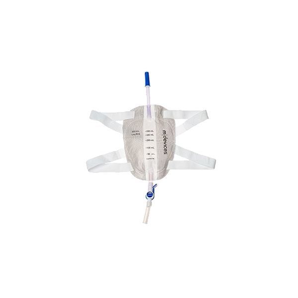 mDevices Leg Bag 350ML Lever Tap Non Return Valve 10cm Silicone Strap