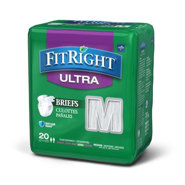 Fitright Ultra Brief Medium 32-42 Pack 20
