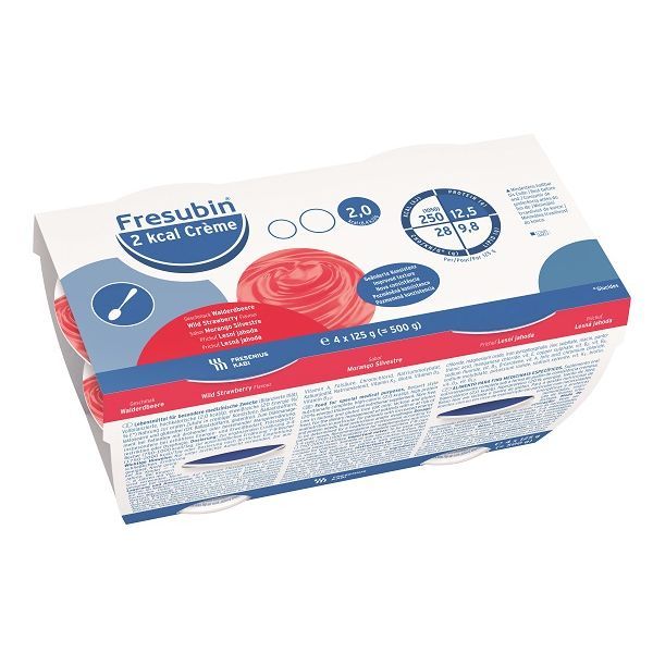 Fresubin 2kcal Creme Wild Strawberry 125g Cup Pack 4
