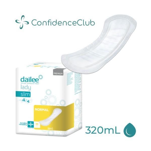 ConfidenceClub Dailee Lady Normal Slim Pad 320ml Pk28