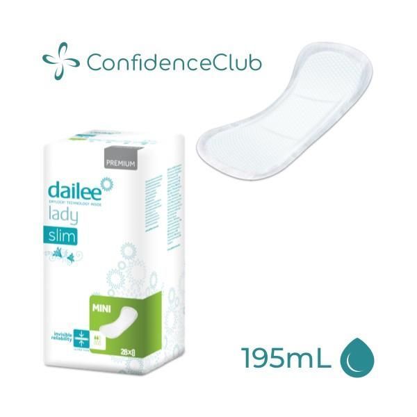 ConfidenceClub Dailee Lady Mini Slim Pad 195ml Pk28
