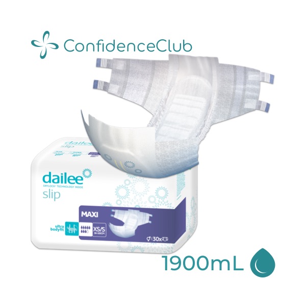 ConfidenceClub Dailee Slip Maxi XS/S 38-105cm 1900ml Pk30