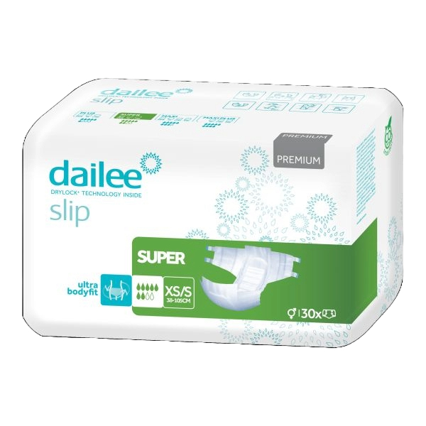 ConfidenceClub Dailee Slip Super XS/S 38-105cm 1700ml Pk30