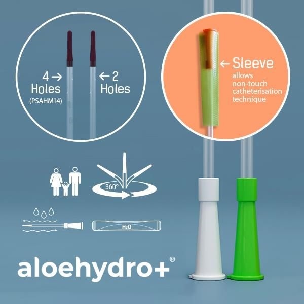 Aloe Hydro Plus Hydrophilic Catheter with Water Sachet 40cm Male FG14